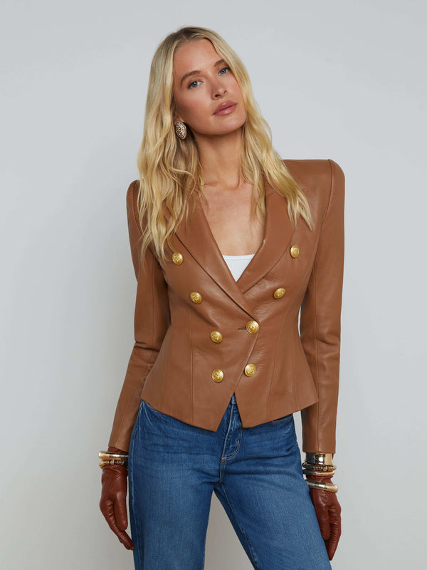 Bethany Leather Blazer