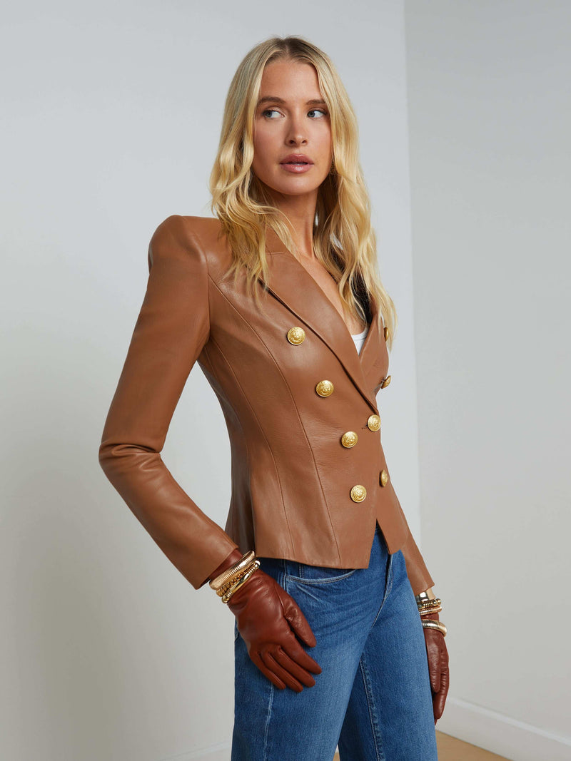 Bethany Leather Blazer