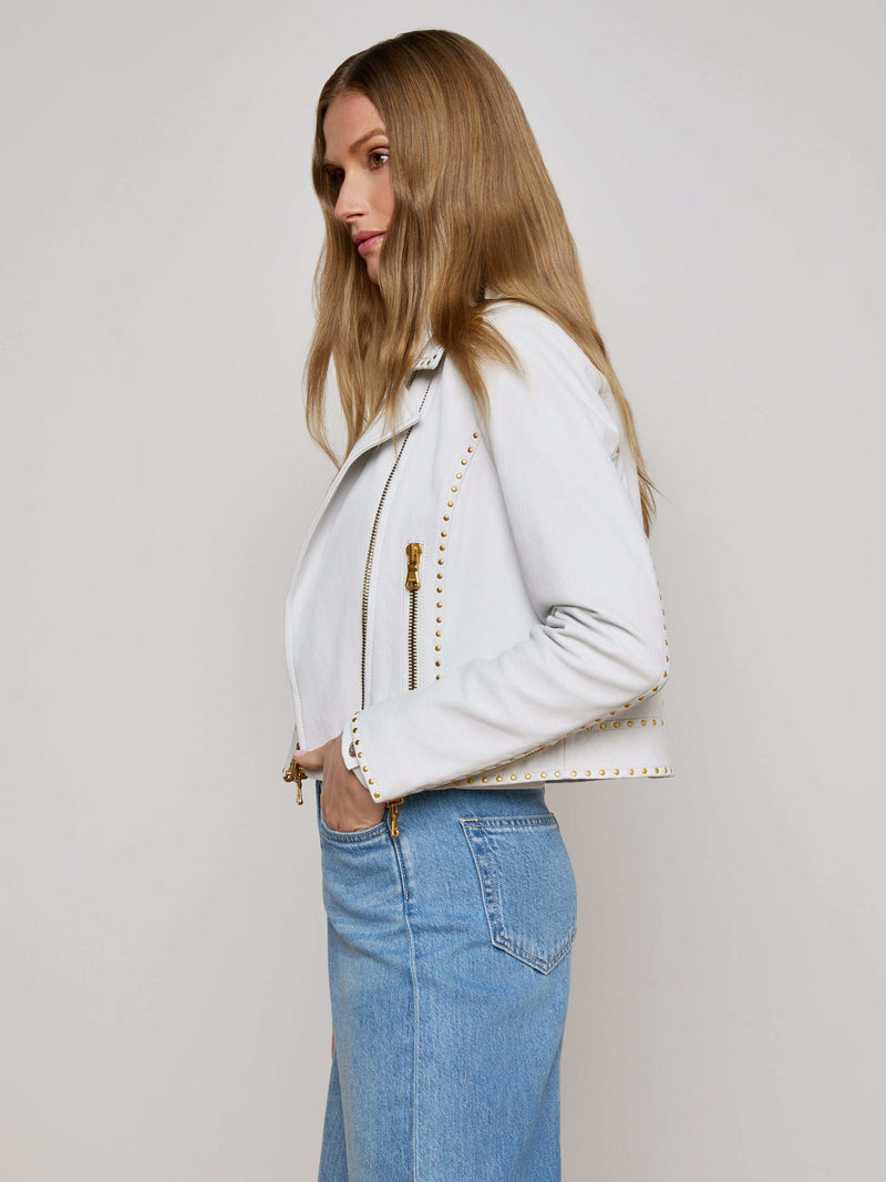Aelin Studded Leather Jacket