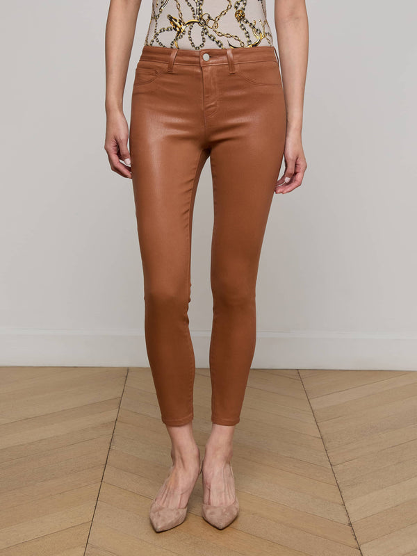 Margot Coated Cropped Skinny Jean