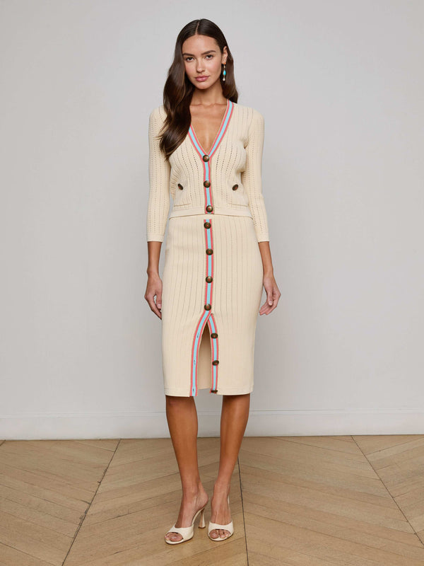 Irvin Pointelle Knit Cardigan